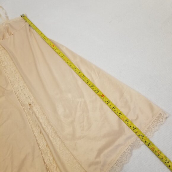 Vintage Beige/Nude Lace Slip Dress Kayser Bow Chemise Night Gown Made in Canada - Picture 12 of 12